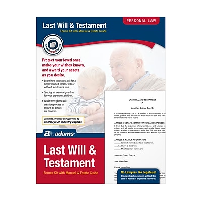 Adams Preprinted Wills Forms, 11″H x 8.5″W (K307) Simolary simolary.com 6