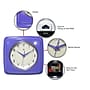 Infinity Instruments Square Retro Periwinkle Wall Clock, 9.25" (13228VP-4103)~#|#~BA9DB520-E0E5-42B5-A27381BA9A890C5F_sc7