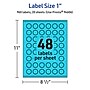 Avery Printable Burst Multipurpose Labels, 1", Bright Blue, 960/Pack (94606)~#|#~BA9F11E2-6566-43D5-BB8B4EED73D05C0E_sc7