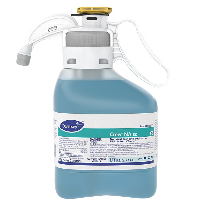 Diversey Crew NA SC Disinfecting Non-Acid Bowl & Bathroom Cleaner, Floral, 47.3 oz. (5019237) image 1