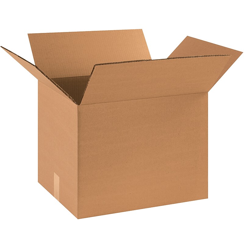 18" x 14" x 14" Shipping Boxes, 48 ECT Double Wall, Brown, 15/Bundle (HD181414DW) image 1