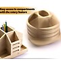 Officemate Bamboo Desk Accessories 9-Compartment Rotating Wood Desk Organizer, Natural Wood Grain (71007)~#|#~BAA6C15F-CFCC-4105-A4FB44BF244EC18D_sc7