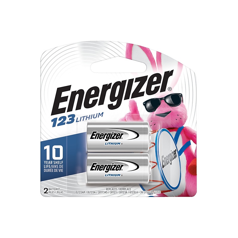 Energizer 123 Lithium Battery, 2/Pack (T45902) image 1
