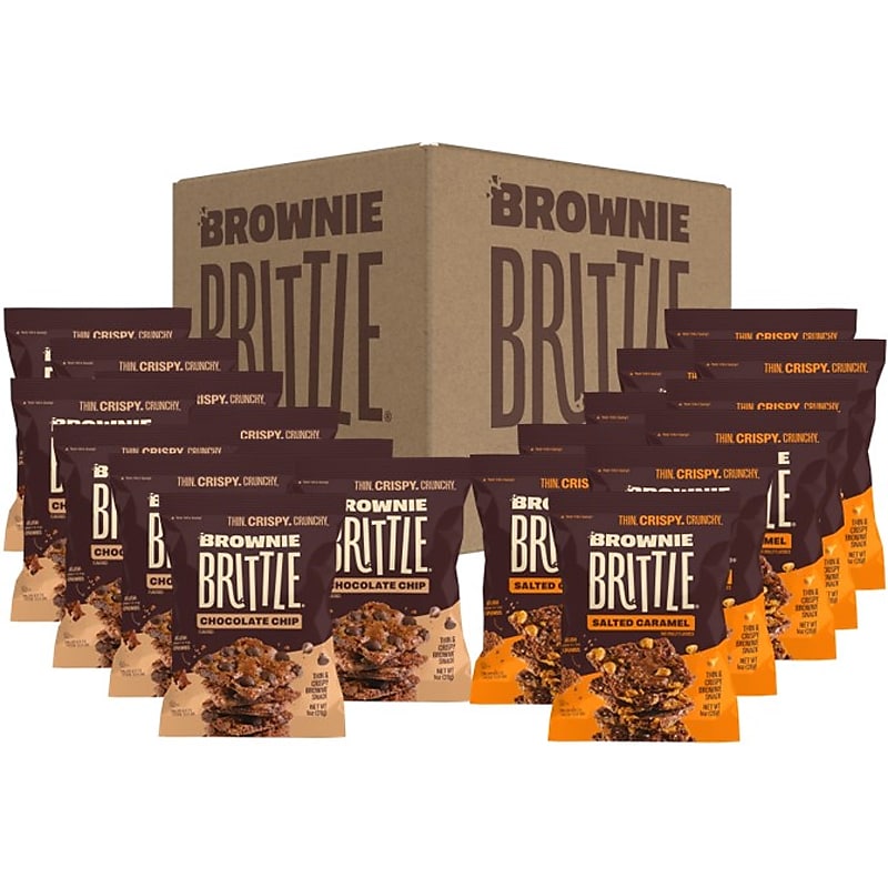 Brownie Brittle Crunchy Brownie Snack Variety Pack, 1 oz., 20 Packs/Carton (SG1416) image 1