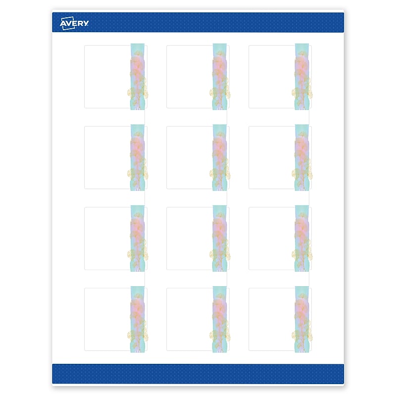 Avery Laser/Inkjet Square Multipurpose Labels, 2" x 2", White, 120/Pack (S00EVB) image 1