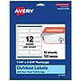 Avery Waterproof Rectangle Laser Multipurpose Labels, 1.25" x 3.75", White, 120/Pack (19479399268)~#|#~BABB7D75-C9C7-4ED3-A3E0CD6635896220_sc7