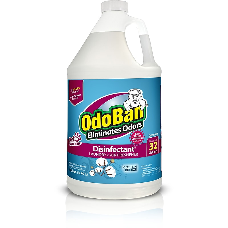 OdoBan Air Freshener & Deodorizer, Cotton Breeze Scent, 1 Gallon (911801-G4) image 1