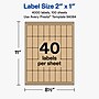Avery Rectangle Laser/Inkjet Multipurpose Labels, Kraft Brown, 40 Labels/Sheet, 100 Sheets/Pack (19479311170)~#|#~BABE2898-717C-4A19-AC93994763DC8915_sc7