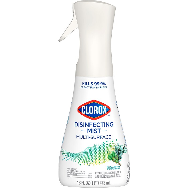 Clorox Disinfecting, Sanitizing and Antibacterial Spray Mist, Eucalyptus Peppermint, 16 Fluid oz. (60152) image 1