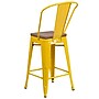 Flash Furniture Lily Contemporary Metal Vertical Back Counter Height Stool, Yellow, 4-Pieces/Pack (4CH3132024GBYLW)~#|#~BACD260D-5070-43B7-83B47857A012AD89_sc7