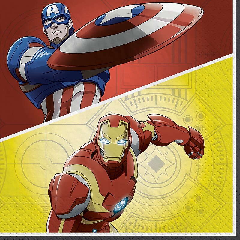 Party City Avengers Lunch Napkin, 2-Ply, Multicolor, 16/Pack (AM517969) image 1