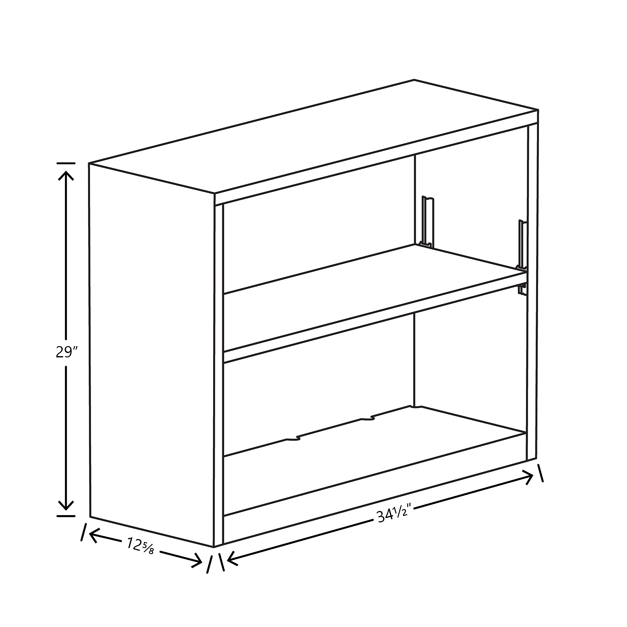 HON Brigade 29″H 2-Shelf Bookcase, Titanium (HS30ABC.P8T) Sansujyuku sansujyuku.com