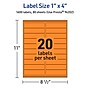 Avery Rectangle Laser/Inkjet Multipurpose Labels, 1" x 4", Bright Orange (1600/Box)~#|#~BAD70089-B896-4FD8-8A338B2FB7628959_sc7