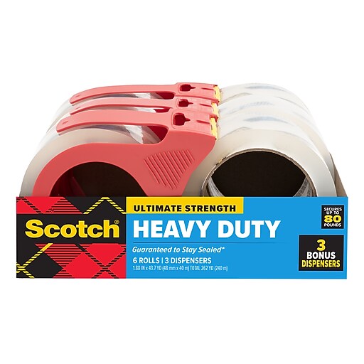 2″ X 55 Yds. 3.1 Mil Crystal Clear Scotch® Heavy-Duty Shipping Packaging Tape 3850