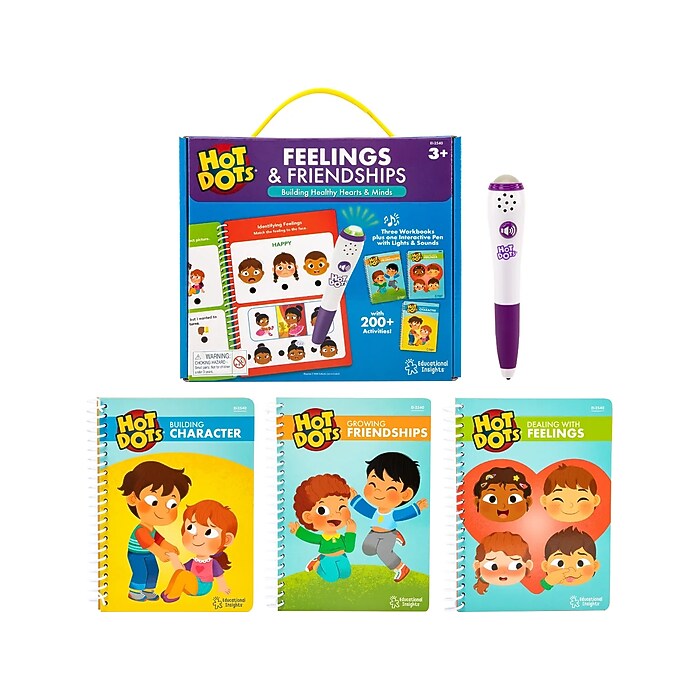 Educational Insights Hot Dots Feelings & Friendships Workbook Set