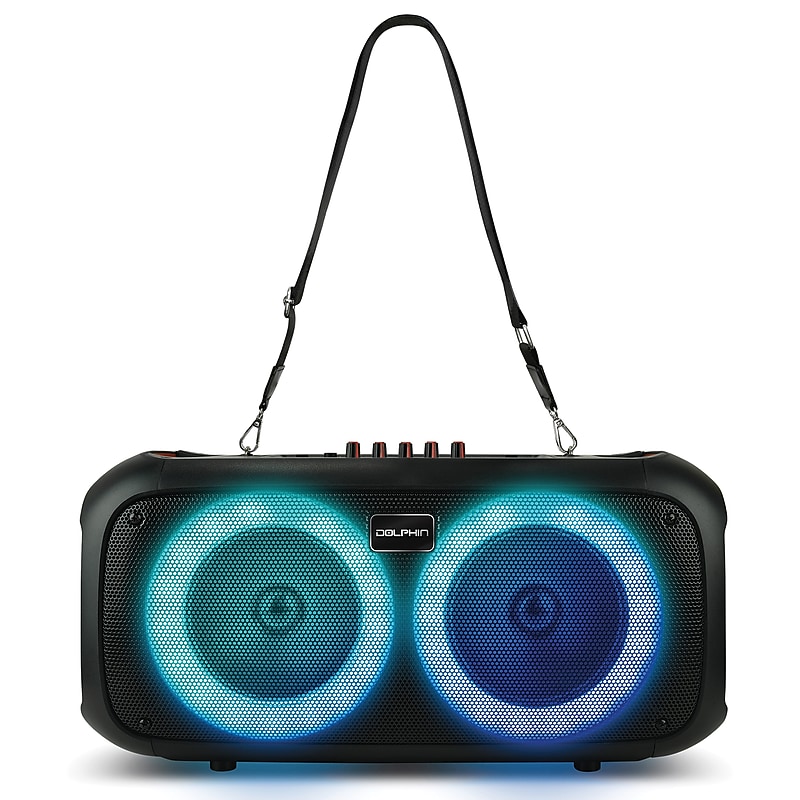 Dolphin Audio Bluetooth Portable Party Speaker with Lights, Black (SP-2600RBT) image 1