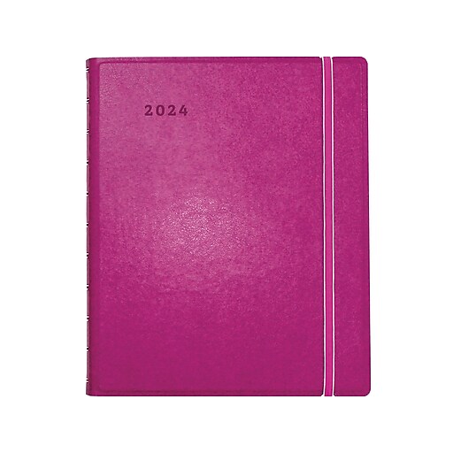 2024 Filofax 8.5" x 10.88" Academic & Calendar Monthly Planner, Fuchsia