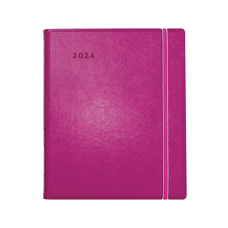 2024 Filofax 8.5" x 10.88" Academic & Calendar Monthly Planner, Fuchsia (C1811003) image 1