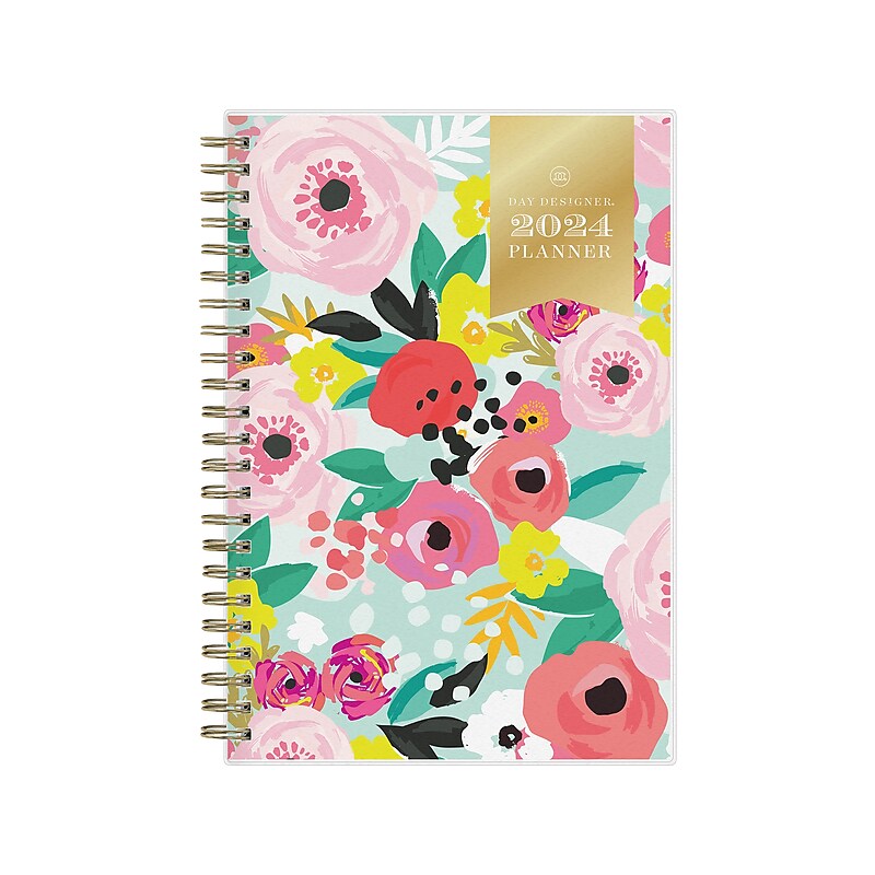 2024 Blue Sky Day Designer Secret Garden 5" x 8" Weekly & Monthly Planner, Multicolor (140103-24) image 1