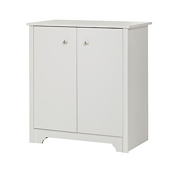 South Shore Vito Small 2-Door Storage Cabinet, Pure White, (10326)