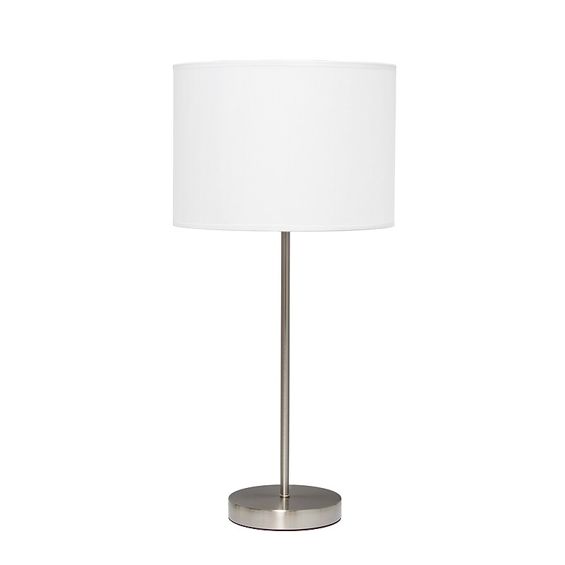 Simple Designs 23" LED Table Lamp, White (LT2040-WHT) image 1