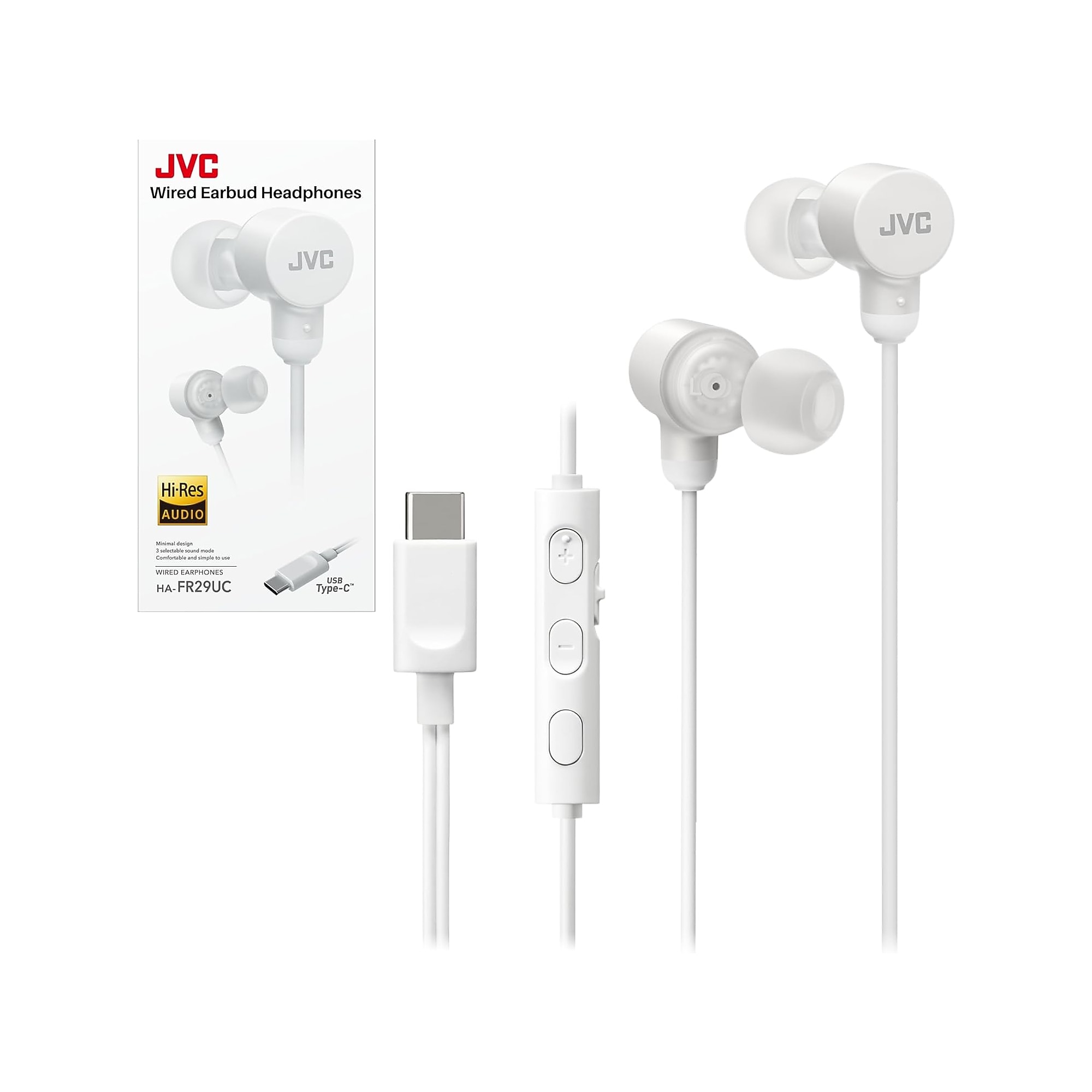 JVC Earbuds, White (HAFR29UCW) Sansujyuku sansujyuku.com