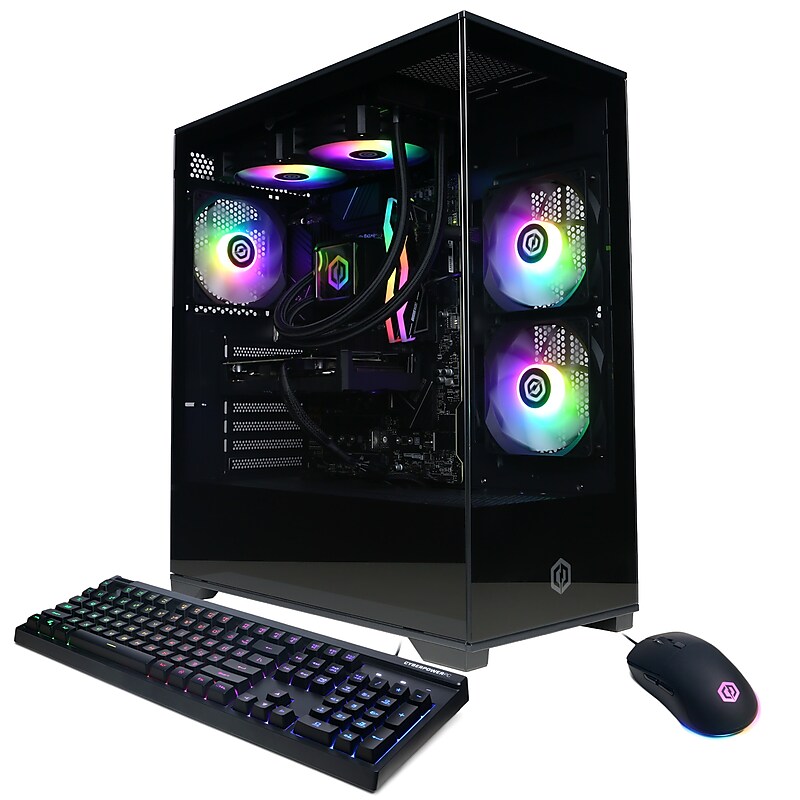 CyberPowerPC Gaming Desktop Computer, Intel Core i7-14700KF, GeForce RTX 5060 Ti 16GB, 32GB RAM, 2TB SSD, Windows 11 Home image 1