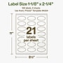 Avery Hemp Oval Laser/Inkjet Multipurpose Labels, 1-1/8" x 2-1/4", Off-White (168/Pack)~#|#~BAFB72B5-9B9A-4DBD-AB1F7345B396D675_sc7