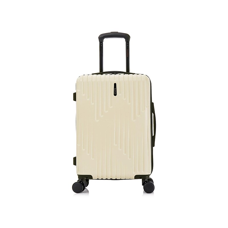 InUSA Drip 20" Hardside Carry-On Suitcase, 4-Wheeled Spinner, TSA Checkpoint Friendly, Sand (IUDRI00S-SAN) image 1