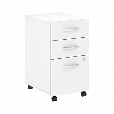 Bush Business Furniture Studio C 3-Drawer Mobile Vertical File Cabinet, Letter/Legal Size, Lockable, White (SCF216WHSU)