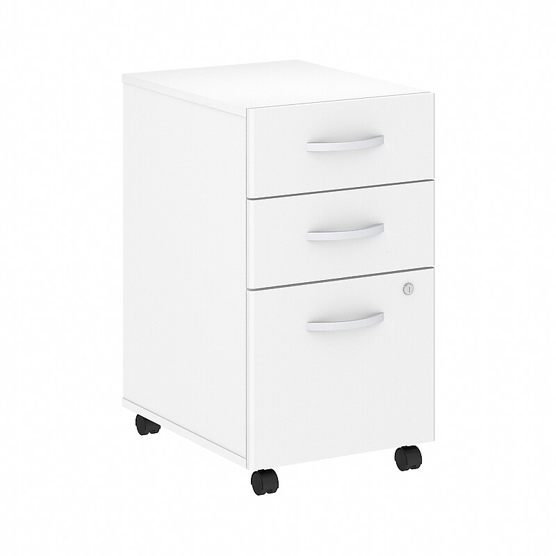 Bush Business Furniture Studio C 3-Drawer Mobile Vertical File Cabinet, Letter/Legal Size, Lockable, White (SCF216WHSU) image 1