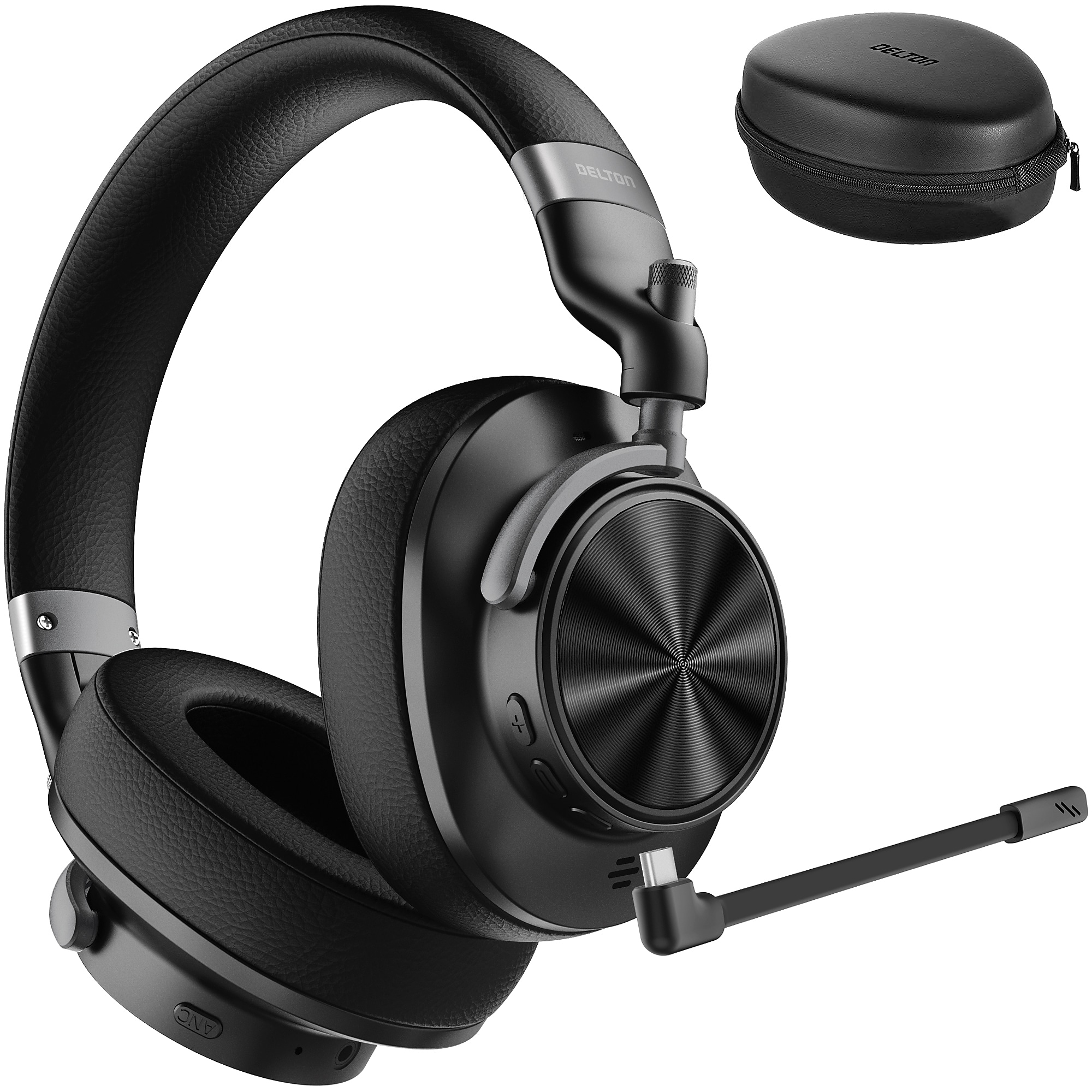 Delton M320 Wireless Active Noise Canceling Over-Ear Headphones, Bluetooth, Black (DHBM320) Sansujyuku sansujyuku.com