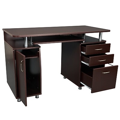 "47.25" Computer Desk with Drawers, Home Office Desk with Storage, Heavy Duty and Water Resistant Study Table - Thumbnail 5