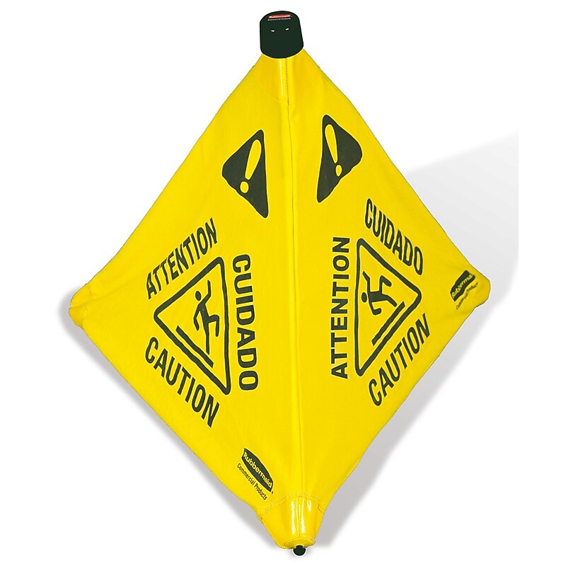 Rubbermaid Commercial Products Wet Floor Cone, 30"H, Yellow/Black (FG9S0100YEL) image 1