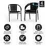 Flash Furniture Rattan Stacking Patio Chairs, Black, 4/Pack (4TLH037BK)~#|#~BB14CC0F-5624-474C-842AB40E91617789_sc7