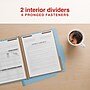 Staples Heavy Duty Pressboard Classification Folder, 2-Dividers, 2" Expansion, Letter Size, Light Blue, 10/Pack (ST62741)~#|#~BB15EC08-263B-42C8-A21B71EC7BE03918_sc7