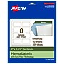 Avery Hemp Rectangle Laser/Inkjet Multipurpose Labels, 2" x 3-1/2", Off-White (320/Box)~#|#~BB1A417A-38ED-4009-81B527DFC2F164F9_sc7