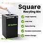 Alpine Industries Steel Open Top Recycling and Trash Can Set with Square Lid, 29 Gallon, Black/Blue, 2/Pack (ALP4450-BLK-KIT1)~#|#~BB1DBAC6-56D2-4158-A5E1DCD6C98ABEF8_sc7