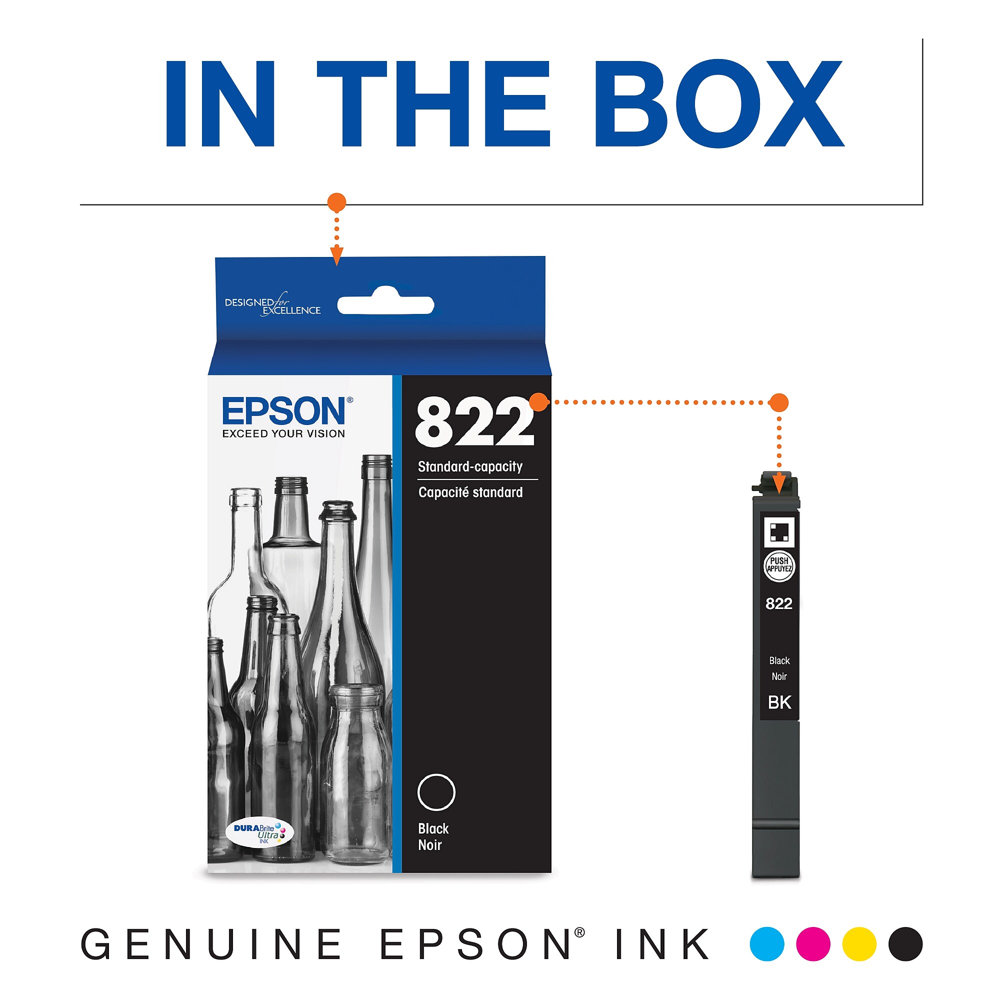Epson T822 Black Standard Yield Ink Cartridge  (T822120-S) Sansujyuku sansujyuku.com