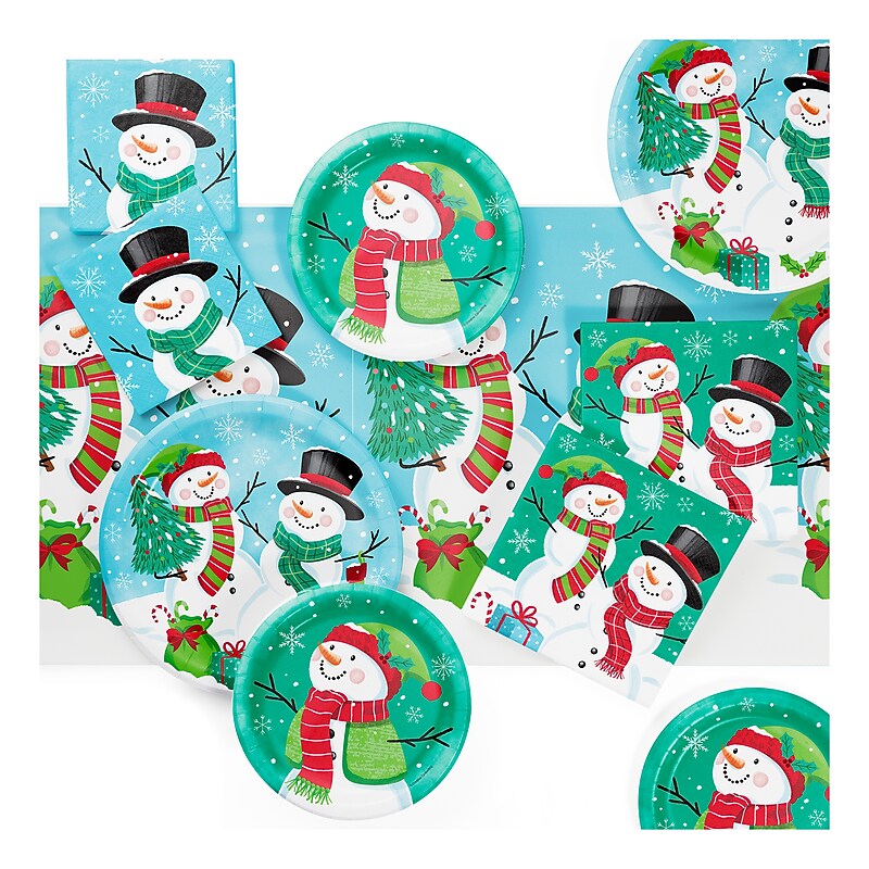 Say Hooray! Frosty Friends Tableware Kit, Multicolored, 49/Pack (DTC9390E2A) image 1