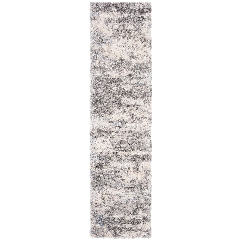 Safavieh Berber Shag Collection 2' x 6' Runner Indoor Area Rug, Machine Made, Grey Blue/Cream (BER219G-26) image 1