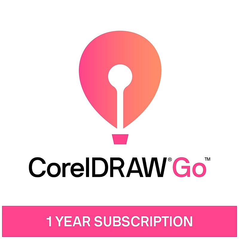 Corel CorelDRAW GO Graphic Design for 1 User, 1-Year Subscription, Windows & Mac, Download (CORK1Z800F152) image 1