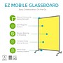 Ghent EZ Glass Mobile Dry-Erase Whiteboard, Aluminum Frame, 75"H x 62"W, Yellow (EZ1NA7562YW)~#|#~BB2D84CF-9AED-40C0-9EA3F8B389A2EB6B_sc7