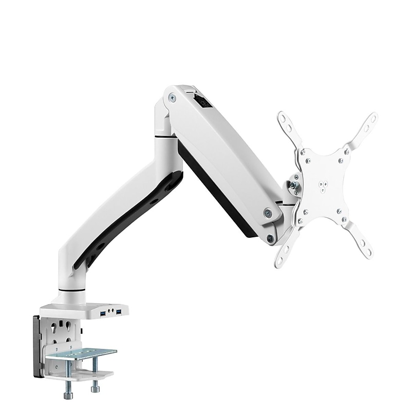 SIIG Heavy Duty Adjustable Monitor Desk Mount, 17" to 43", White (CE-MT3111-S1) image 1