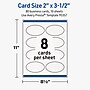 Avery Oval Business Cards, Matte White, 80/Pack (19479399712)~#|#~BB34F828-F9EB-47C3-99B66BD75684EC5A_sc7