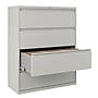 Staples 4-Drawer Lateral File Cabinet, Locking, Letter/Legal, Gray, 42"W (20301D)~#|#~BB3626B7-19AC-488A-8E8D288DD2049B5F_sc7