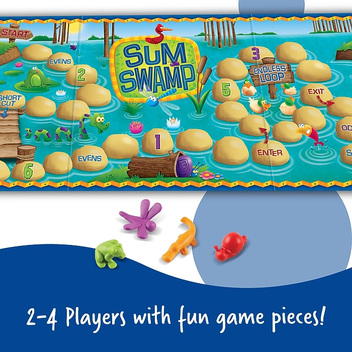 Learning Resources Sum Swamp: Gioco Da Tavolo Di Addizione E Sottrazione Per Bambini 5+ Anni, Matematica Interattiva