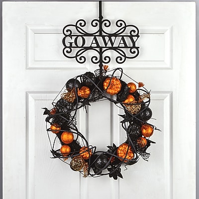 National Tree Company 17" Halloween “Go Away" Wreath Hanger - Thumbnail 2