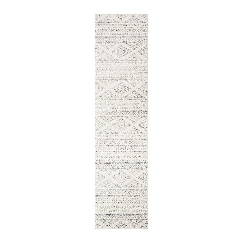 Safavieh Tulum Collection 2' x 8' Runner Indoor Area Rug, Machine Made, Ivory/Grey (TUL272A-28) image 1