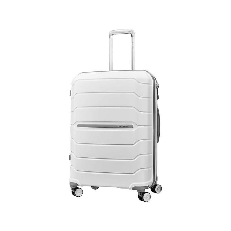 Samsonite Freeform 27.95" Hardside Suitcase, 4-Wheeled Spinner, TSA Checkpoint Friendly, White (78256-1908) image 1